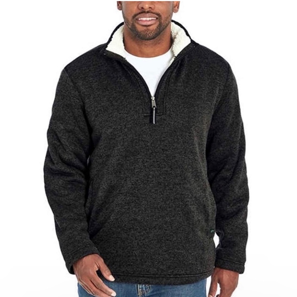 ORVIS Men's Sherpa Lined 1/4 Zip Pullover Sweater